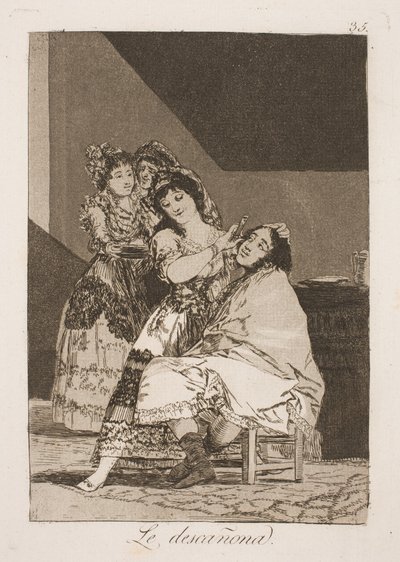 onun derisini yüzüyor by Francisco de Goya