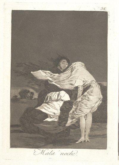 gecenin karanlığında by Francisco de Goya