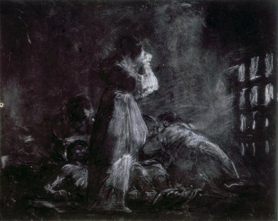 Bir hapishanenin iç by Francisco de Goya