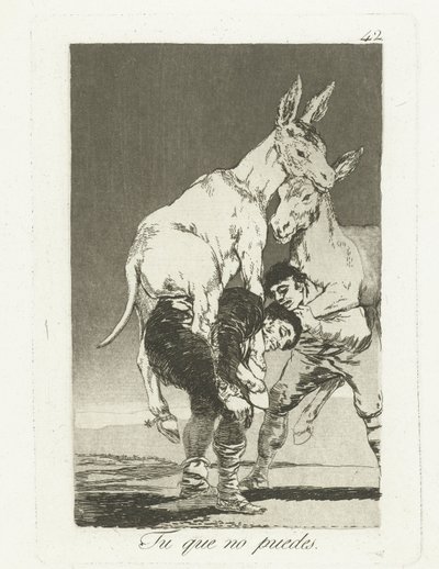 Artık Tu que no puedes yapamayanlar (nesne üzerine başlık) Los Caprichos (dizi başlığı) by Francisco de Goya
