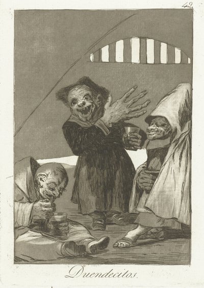 Kobolds Elfler Los Caprichos (dizi başlığı) by Francisco de Goya
