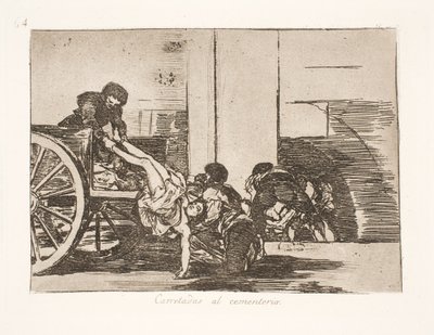 Arabayla mezarlığa götürüldü (64) by Francisco de Goya