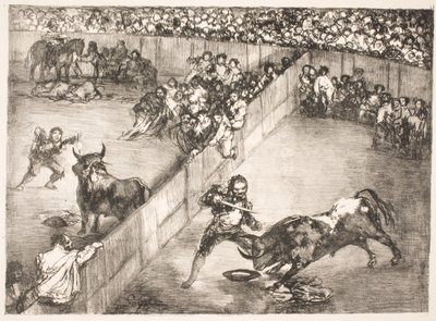 "La Division de la Place" [Bölünmüş arenada boğa güreşi] by Francisco de Goya