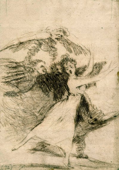 "Los Caprichos": Kaçmayacaksın (No te escaparàs) by Francisco de Goya