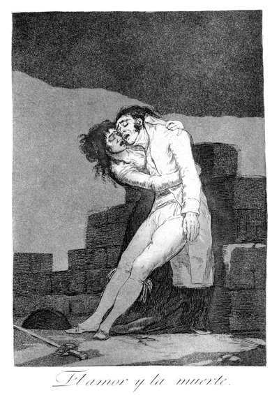 Aşk ve ölüm, 1799 by Francisco de Goya