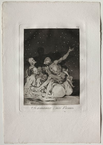 Ochenta Caprichos: Gün Çıkınca Uzaklaşacağız, 1793-1798. by Francisco de Goya