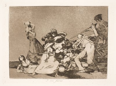 Ve onlar öfkeli gibidirler (5) by Francisco de Goya