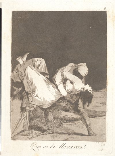 Ve onu uzağa sürüklerler by Francisco de Goya