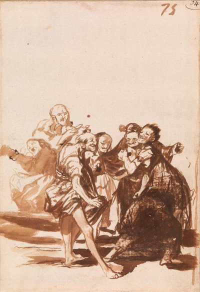 Şarkı Söyleyen ve Dans Eden Yaşlılar by Francisco de Goya