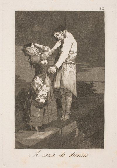 diş aranırken by Francisco de Goya