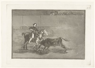 Zaragosa arenasında Pajuelera Zaragoza La Tauromaquia'daki ünlü Pajuelera'nın erkekçe değeri (dizi başlığı) Stierenvechten (dizi başlığı) by Francisco de Goya