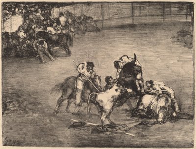 Bir Boğa Tarafından Yakalanan Picador by Francisco de Goya