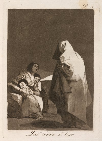 Hindistan cevizi geliyor (İşte Bogey-Man Geliyor) by Francisco de Goya