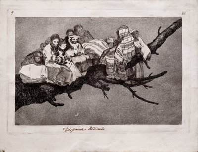 Los Disparates Follies dizisinden Saçma Delilik, 1815-1819 by Francisco de Goya