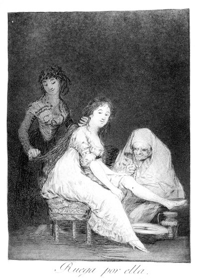 Onun için dua ediyor, 1799 by Francisco de Goya