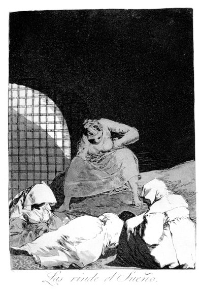 Uyku onları yener, 1799 by Francisco de Goya