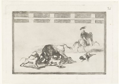 Boğa köpekleri tarafından saldırıya uğradı Echan perros al toro La Tauromaquia (dizi başlığı) Boğa Güreşi (dizi başlığı) by Francisco de Goya