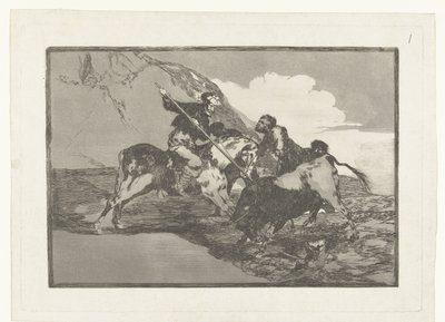 Stierenjacht te paard Eski İspanyollar tarlada at sırtında boğaları nasıl avlardı? Stierenvechten (dizi adı) Boğa Güreşi (dizi başlığı) by Francisco de Goya