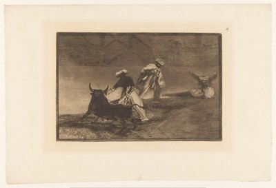 Bir arenada boğa güreşçileri Capean otro encerrado Boğa Güreşi (dizi başlığı) La Taureaumachie (dizi adı) La Tauromaquia (dizi adı) by Francisco de Goya
