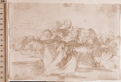 Savaşın Felaketleri : Her şey karıştırılmış (hazırlık çizimi by Francisco de Goya