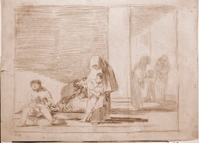 Savaşın Felaketleri: Sağlıklı ve hasta (çizim by Francisco de Goya