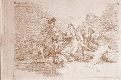 Savaşın Felaketleri : Artık çok geç (Hazırlık çizimi by Francisco de Goya