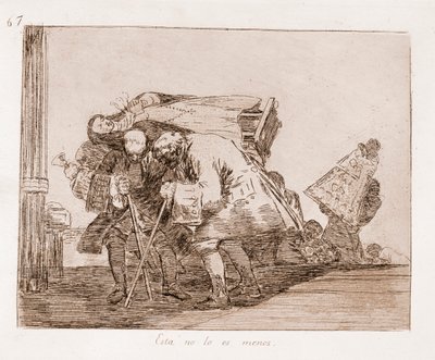 Savaşın Felaketleri : Bu daha az değil (hazırlık çiziminden gravür by Francisco de Goya