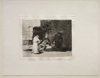 Savaşın Korkuları: Bir Kadın Hayır Kurumu. by Francisco de Goya