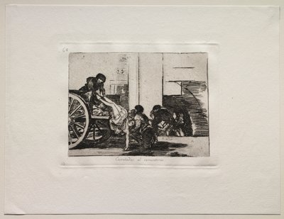 Savaşın Korkuları: Mezarlığa Araba Yükleri by Francisco de Goya