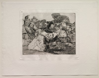 Savaşın Korkuları: Şarlatanlar Gösterisi. by Francisco de Goya