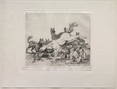 Savaşın Korkuları: Kendini İyi Savunuyor by Francisco de Goya