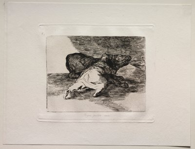 Savaşın Dehşetleri: İçinden Bir Şey Çıkarıyor.. by Francisco de Goya