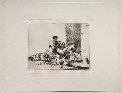 Savaşın Korkuları: Mezarlığa. by Francisco de Goya