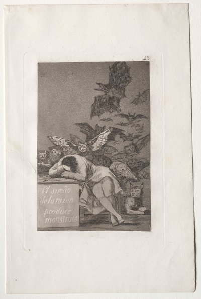 Aklın Uykusu Canavarlar Yaratır by Francisco de Goya