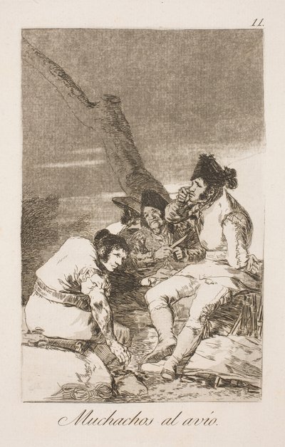 iş çocukları için by Francisco de Goya