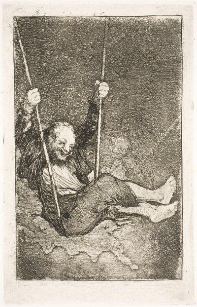 Bir salıncakta sihirbaz by Francisco de Goya