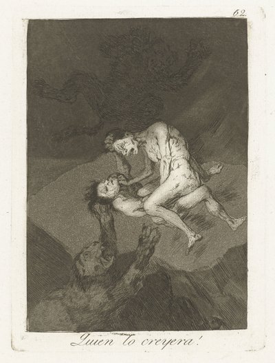 Wie dat gedacht vardı! Kim inanır ki! (nesne üzerindeki başlık) Los Caprichos (dizi adı) by Francisco de Goya