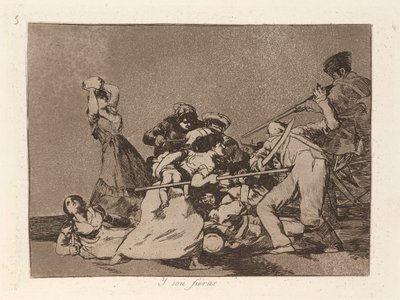 Y son fieras (Ve Vahşi Canavarlar Gibidirler) by Francisco de Goya