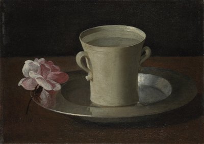 Bir Bardak Su ve Gül, 1630 dolayları by Francisco de Zurbaran