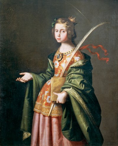 Thüringen Elizabeth'in portresi by Francisco de Zurbaran