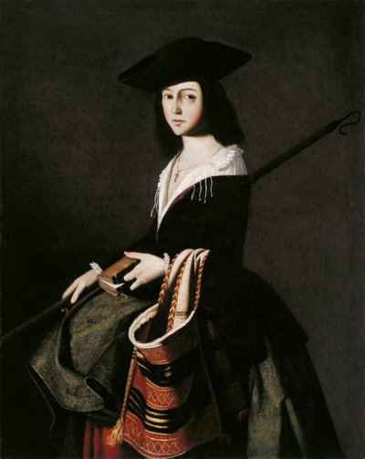 Saint Marina (Sainte Marine) - Zurbaran, Francisco, de (1598-1664) - yaklaşık 1640-1645 - Tuval üzerine yağlı boya - 111x88 - Museo Carmen Thyssen, Malaga by Francisco de Zurbaran