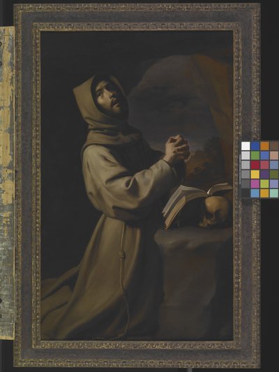 Aziz Francis Meditasyonda (tuval üzerine yağlıboya) by Francisco de Zurbaran