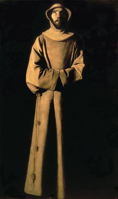 Assisili Aziz Francis, c.1640 (tuval üzerine yağlı boya) by Francisco de Zurbaran