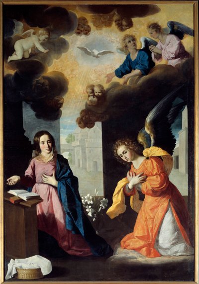 Duyuru Tablosu Francisco de Zurbaran (1598-1664) 1638 Güneş. 2,67x1,85 m. Grenoble. güzel Sanatlar Müzesi by Francisco de Zurbaran
