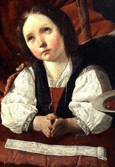 ಪವಿತ್ರ ಕುಟುಂಬ, ಕ್ರೈಸ್ಟ್ ಚೈಲ್ಡ್‌ಟರ್ಕ್‌ನ ವಿವರ by Francisco de Zurbaran