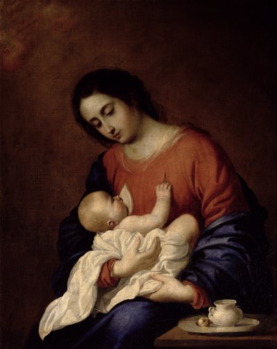 bakire ve çocuk by Francisco de Zurbaran