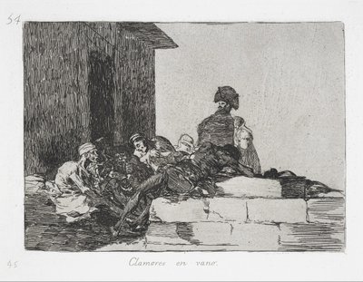 The Disasters of War dizisinden boş yere ağıtlar by Francisco de Goya