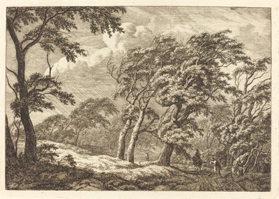 Fırtınada Orman Yolunda Yolcular by Franciscus A. Milatz
