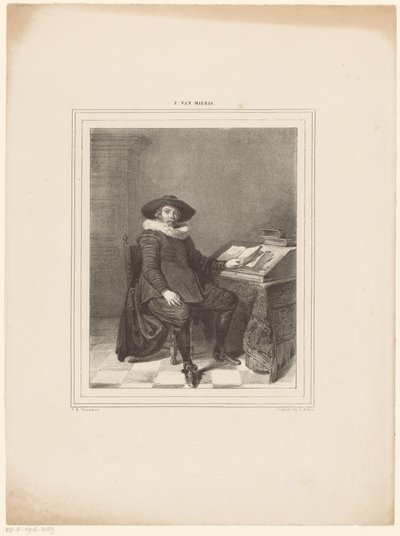 Bilinmeyen bir adamın portresi by Franciscus Bernardus Waanders