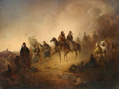 Markos Botzaris (Botsaris) (vers 1788-1823) 8 Ağustos gecesi Karpenisi Savaşı